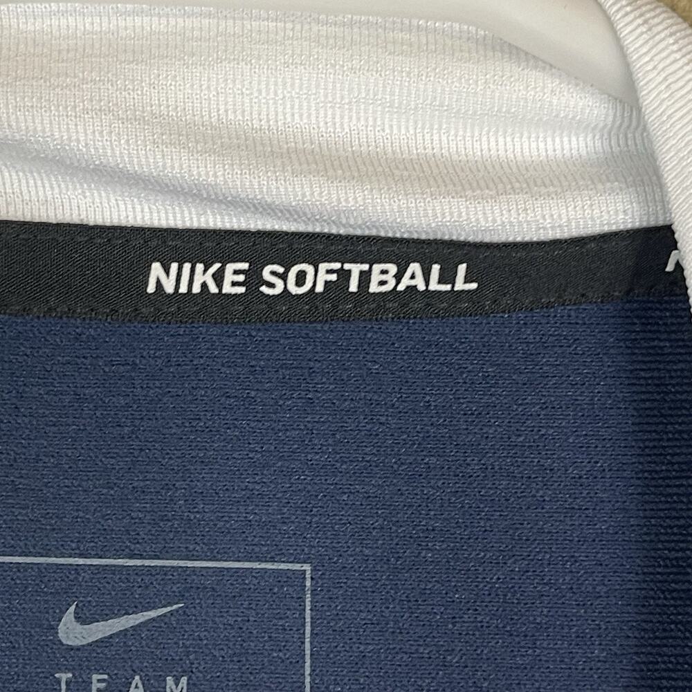 Nike Team Softball Jersey Womens M Blue Athletic Stretch Button Front - Picture 7 of 11